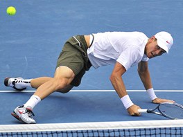 BOJOVNOST. Tom Berdych ve tetm kole Australian Open.