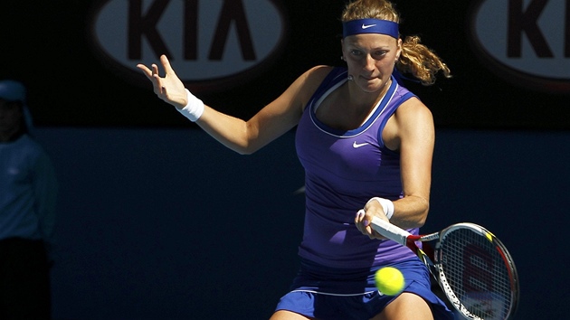 FOREHAND. Petra Kvitová v semifinále Australian Open.