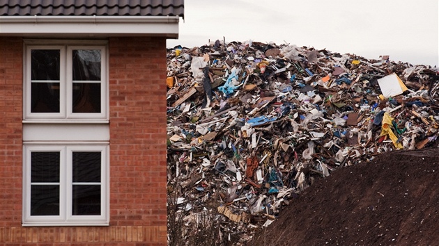 Devítimetrová hora z odpadk zaala v poslední dob perstat okolní bytovou