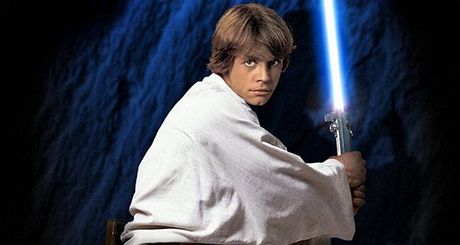 Jeden z písluníku rytí Jedi ze sci-fi ságy Hvzdné války Luke Skywalker