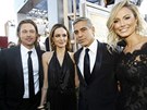 Brad Pitt, Angelina Jolie, George Clooney a Stacy Keiblerová