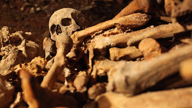 V podzemí kostela svatého Jakuba v Brn leí lebky a kosti více ne padesáti