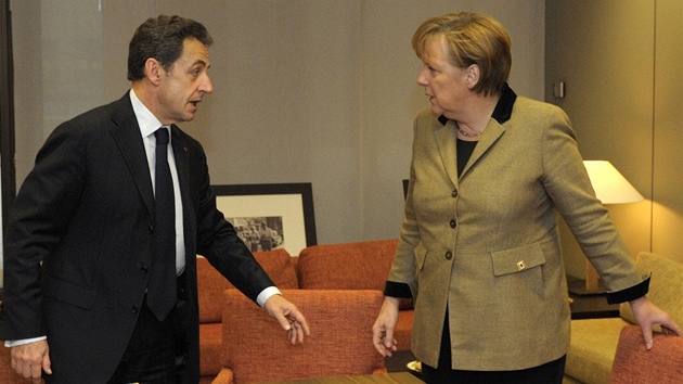 Francouzský prezident Nicolas Sarkozy s nmeckou kanclékou Angelou Merkelovou