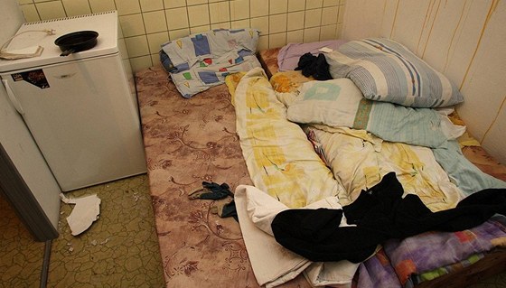 Sklepní prostory ubytovny v Plzni-Zátií, kterou Rumuni po vzpoue v listopadu...
