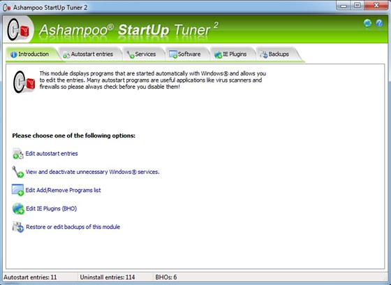 Ashampoo StartUp Tuner