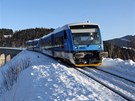 Jeden z nových vlak RegioShuttle RS-1 Stadler, které objednal Liberecký kraj.