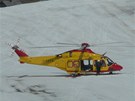 Zásah záchranáské helikoptéry na sjezdovce