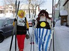 Ani arktické mrazy neodradily eny a dívky od tradiní Dámské jízdy v Boím