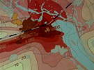 Mapa intenzity radiace po katastrof