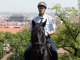 Strnci mstsk policie na konch hldkuj na Petn.