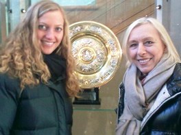 AMPIONKY. Dv esk vtzky slavnho Wimbledonu Petra Kvitov a Martina...