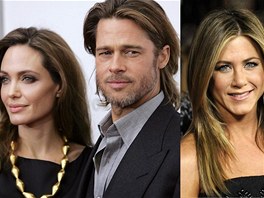 Angelina Jolie, Brad Pitt a Jennifer Anistonová