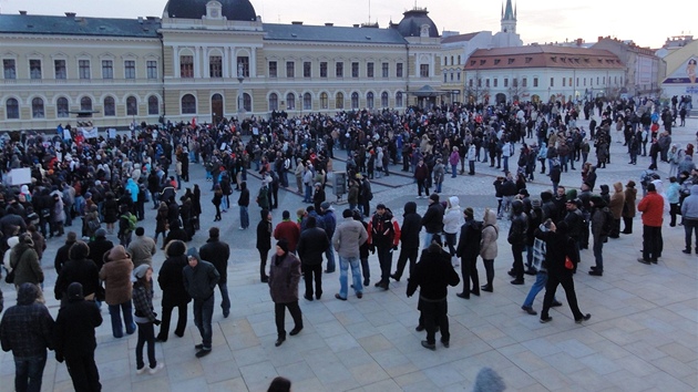 Slováci protestují proti zkorumpovaným politikům.