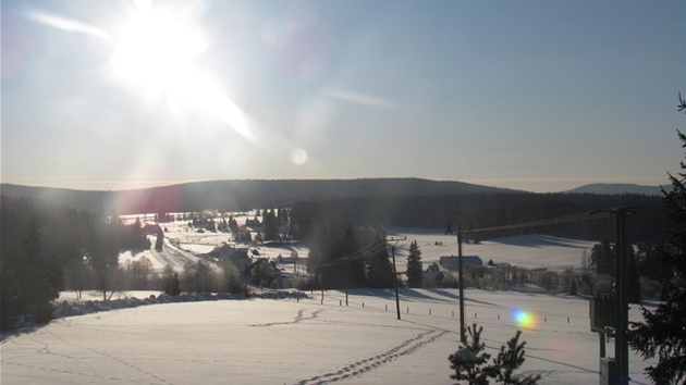 V pátek ráno bylo na vtin míst -13 a -16 °C.