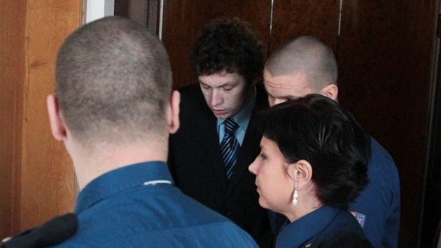 Michael Galez u Krajského soudu v Praze (6. února 2012)