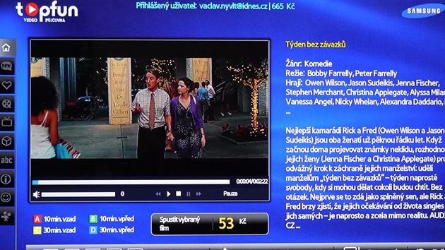 Topfun na Smart TV Samsung - výbr fimu