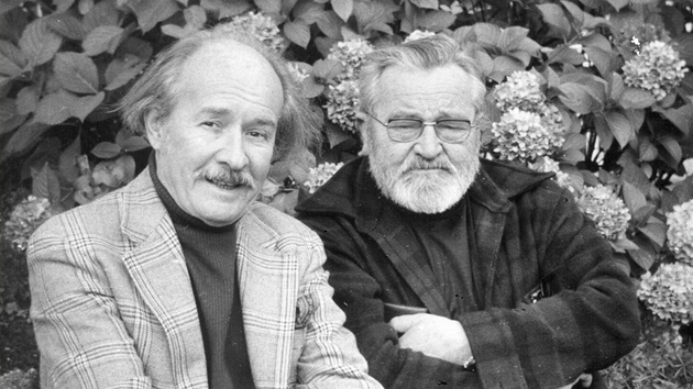 Jiří Voskovec a Jan Werich ve Vídni v roce 1974