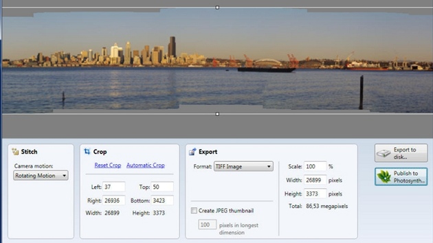 V programu Image Composite Editor si velmi snadno sloíte panoramatickou