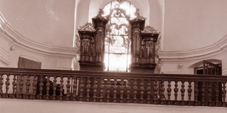 Interir kostela sv. Florina ve Svitavch v roce 1960