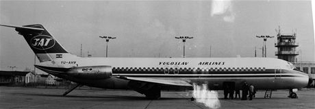 Letadlo DC-9 spolenosti Jugoslovenski Aerotransport