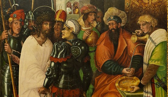 Hans Hesse, Kristus před Pilátem, rok 1522, tempera na dřevěné desce