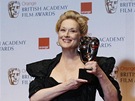 Britské ceny BAFTA - Meryl Streepová s cenou za eleznou lady (Londýn, 12.