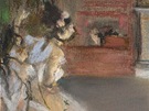 Edgar Degas: Tanenice ve starém operním dom (1877, kolekce Ailsa Mellon Bruce)
