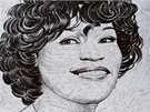 Obrazem a podpisy se s Whitney Houston rozloučili fanoušci (18. února 2012).