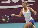 SEMIFINÁLE. eská tenistka Klára Zakopalová bhem semifinálového utkání