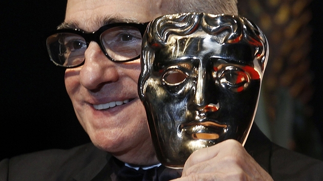 Britské ceny BAFTA - režisér Martin Scorsese s cenou za celoživotní přínos (Londýn, 12. února 2012)