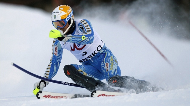 Andre Myhrer ve slalomu v Bansku