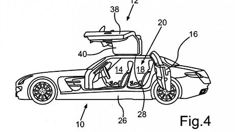 Nákresy tydveového Mercedesu SLS AMG z patentového úadu