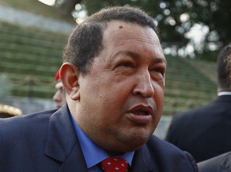 Venezuelský prezident Hugo Chávez na snímku z 16. února 2012