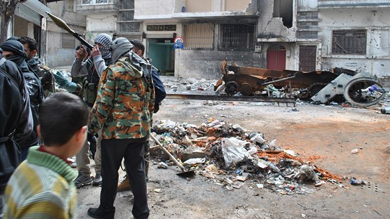 Syrtí rebelové v Homsu (28. února 2012)