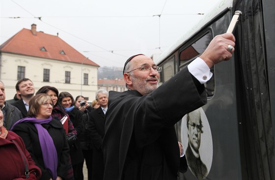 Ktem tramvaje pipomínající otce genetiky v Brn zaal rok Gregora Johanna