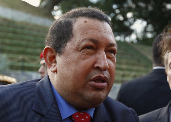 Venezuelský prezident Hugo Chávez na snímku z 16. února 2012