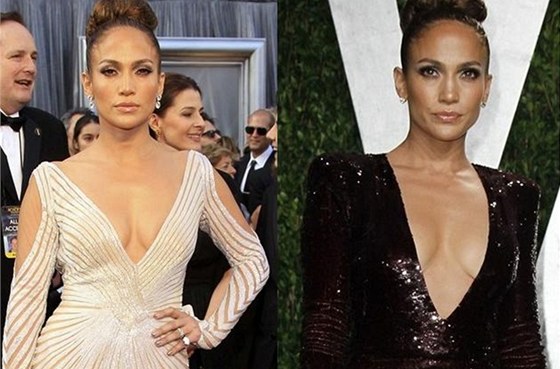 Jennifer Lopezová na Oscarech a na oscarové party