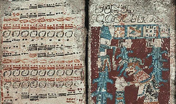 Dva listy Drážďanského kodexu, který saská knihovna až do května vystavuje.
