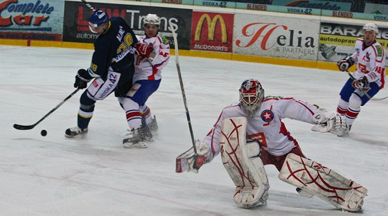 Momentka z duel Ústí nad Labem - Tebí.