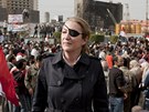 Marie Colvinová na káhirském námstí Tahrír, centru protest proti bývalému...