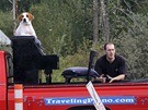 Potulné piano, které jsme potkali pi opoutní Dawsonu u trajektu pes Yukon.