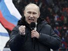 Prezidentský kandidát a souasný ruský premiér Vladimir Putin bhem své ei