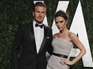 David Beckham a jeho manelka Victoria (Vanity Fair Oscar Party, 26. února 2012)