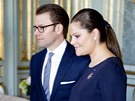 védská princezna Victoria a její manel Daniel Westling (21. února 2012)