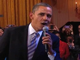 "Prezidentsk jam session v Blm dom": Barack Obama s mikrofonem, B.B. King