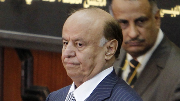 Nový jemenský prezident Abdar Rabbú Mansúr Hadí skládá svou písahu. (25. února