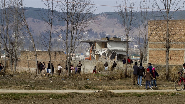 Demolice skrýe Usámy bin Ládina v Abbotábádu (26. února 2012)