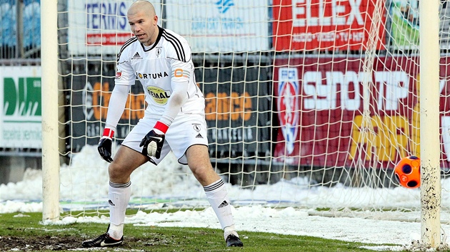 PEKONANÝ BRANKÁ. Radek Sozík, gólman a kapitán fotbalist Bohemians, se...