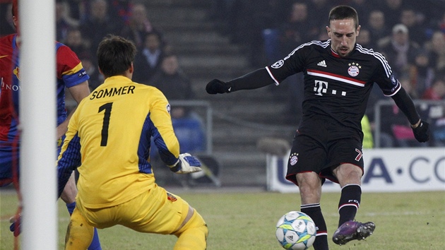 NEDAILO SE. Franck Ribéry, záloník Bayernu Mnichov, ml v prvním poloase