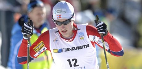 Norský sdruená Jan Schmid pi závodu SP v Lahti.